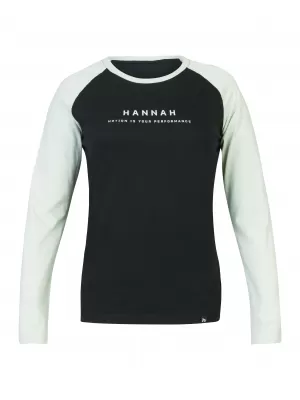 Ženska majica z dolgimi rokavi HANNAH PRIM ANTRACIT/ZORNO MODRA
