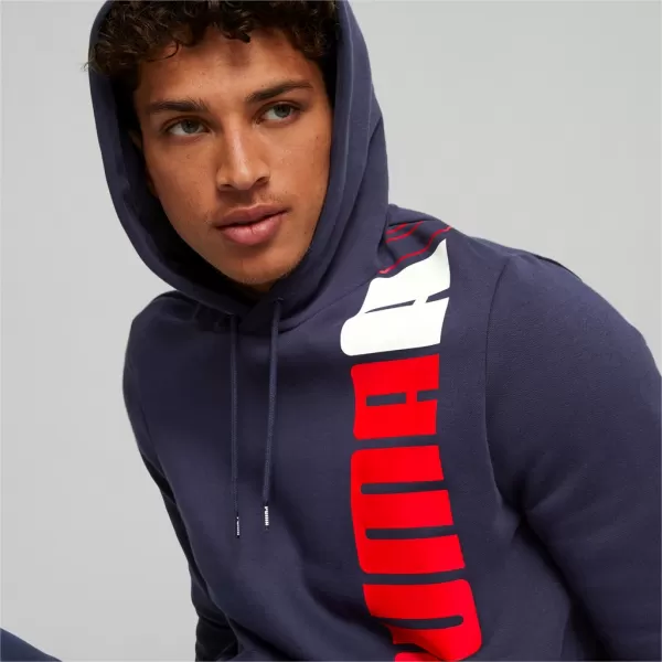  Moški pulover PUMA ESS+ LOGO LAB HOODIE FL 675919-06 MODRA 