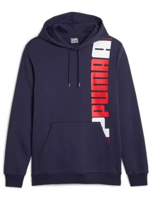 Moški pulover PUMA ESS+ LOGO LAB HOODIE FL 675919-06 MODRA