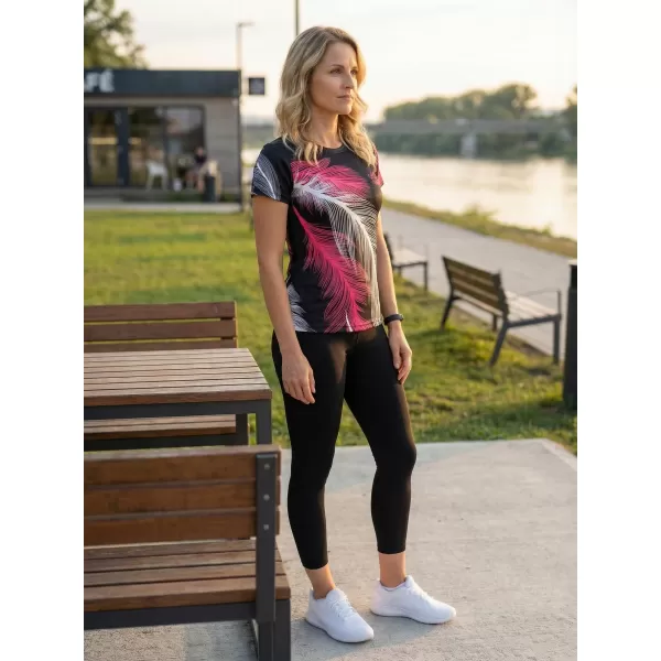  Ženska premium funkcionalna majica ALTISPORT VOJ/ALW001TR01 ČRNO ROZA 