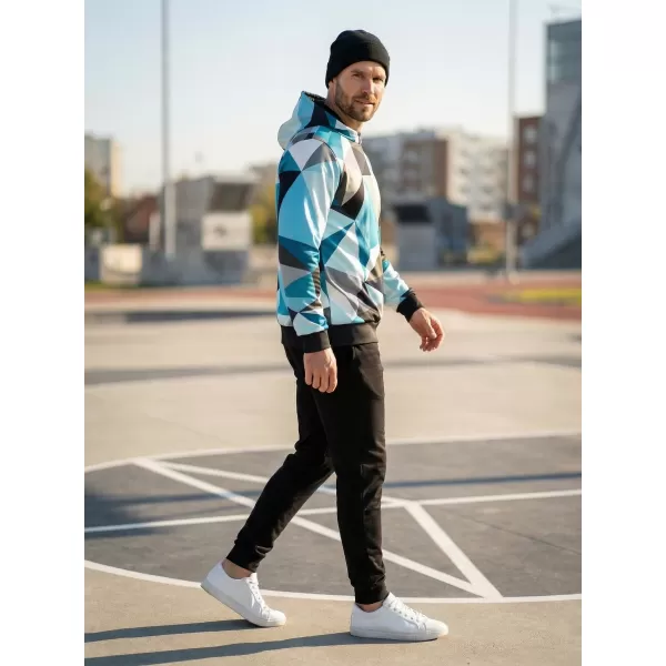  Moški premium pulover ALTISPORT VOJ/ALM007MI01 MODRA/SIVA 