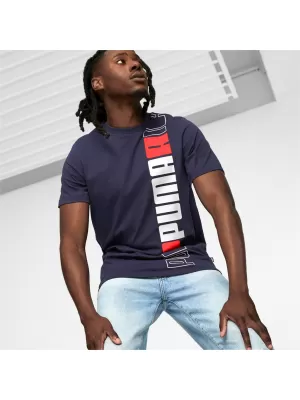 Moška majica s kratkimi rokavi PUMA ESS+ LOGO LAB TEE 675916-06 MODRA