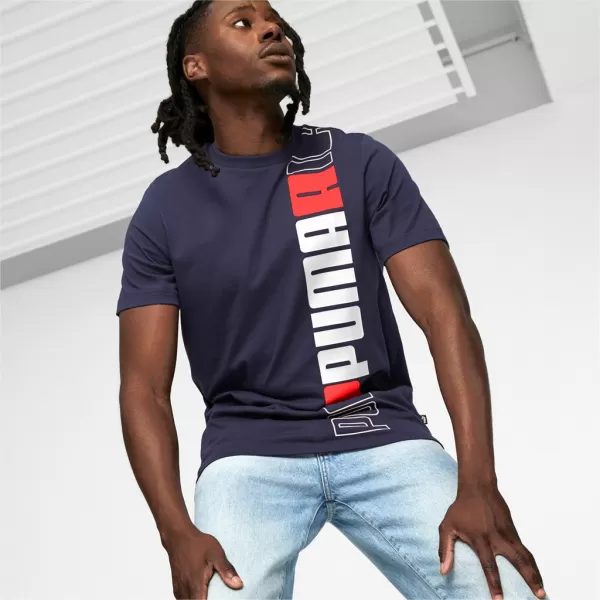  Moška majica s kratkimi rokavi PUMA ESS+ LOGO LAB TEE 675916-06 MODRA 