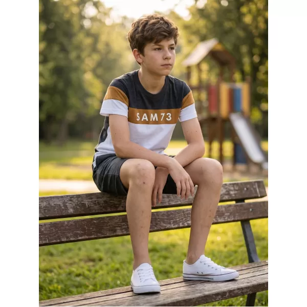  Fantovska majica s kratkimi rokavi SAM 73 KALLAN KT 503 BELA 