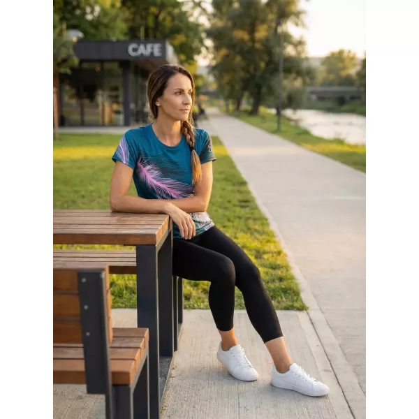  Ženska premium funkcionalna majica ALTISPORT VOJ/ALW001TR01 PETROL/SVETLO ROZA 
