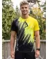 Moška premium funkcionalna majica s kratkimi rokavi ALTISPORT VOJ/ALM006TR01 ČRNA IN RUMENA
