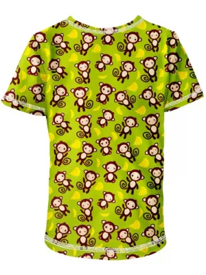 Kratka -listnata majica WAMU MONKEY BUSINESS ZELENO