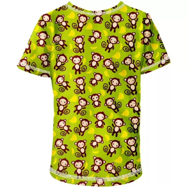  Kratka -listnata majica WAMU MONKEY BUSINESS ZELENO 