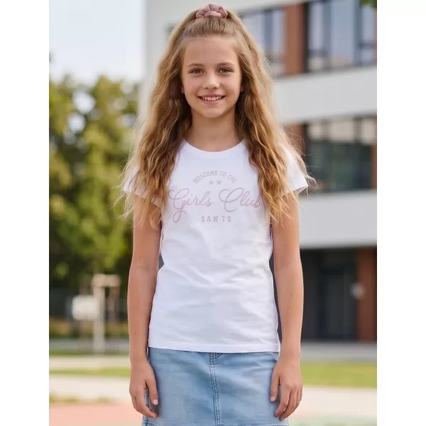  Dekliška majica s kratkimi rokavi SAM 73 JANLI KT 507 BELA 