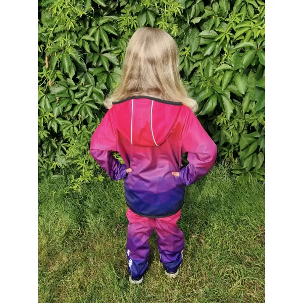  Otroška softshell jakna WAMU MOZAIKA VIJOLIČNA 