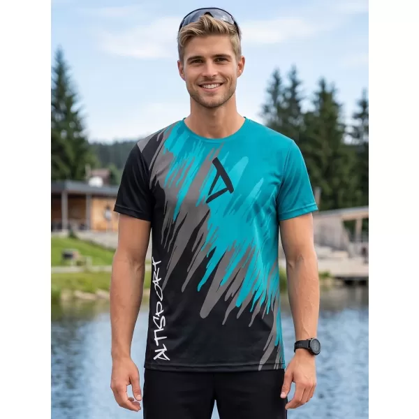  Moška premium funkcionalna majica s kratkimi rokavi ALTISPORT VOJ/ALM006TR01 ČRNA/KEROZIN 