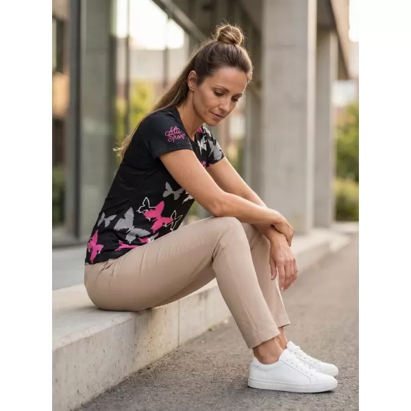  Ženska premium funkcionalna majica ALTISPORT VOJ/ALW002TR01 ČRNO ROZA 