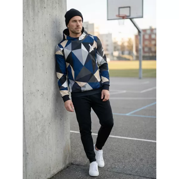  Moški premium pulover ALTISPORT VOJ/ALM007MI01 MORNARSKO MODRA/RJAVA 