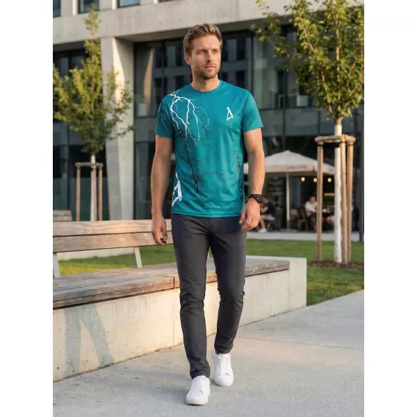  Premium moška majica s kratkimi rokavi ALTISPORT VOJ/ALM004TR01 KEROZIN/BELA 