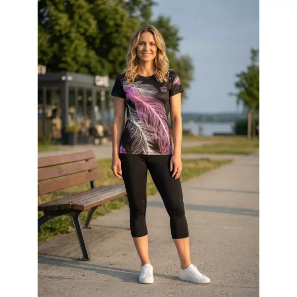  Ženska premium funkcionalna majica ALTISPORT VOJ/ALW001TR01 ČRNA/SVETLO ROZA 