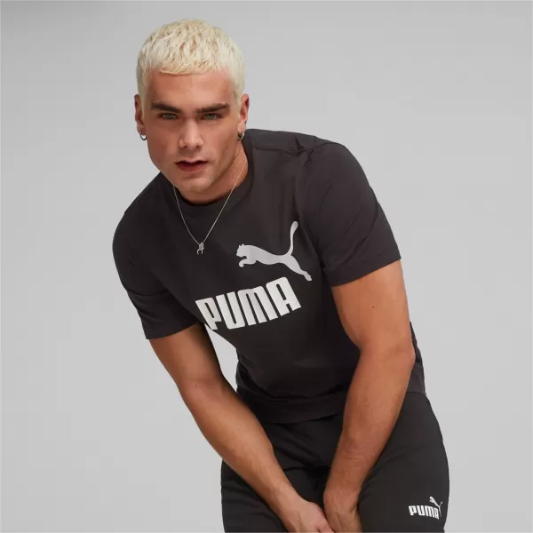  Moška majica s kratkimi rokavi PUMA ESS+ 2 COL LOGO TEE 586759-61 ČRNA 