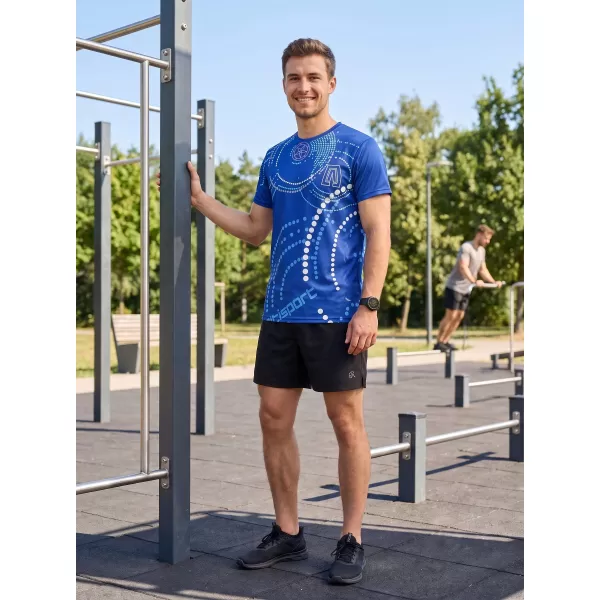  Premium moška majica s kratkimi rokavi ALTISPORT VOJ/ALM003TR01 KRALJEVSKO MODRA 