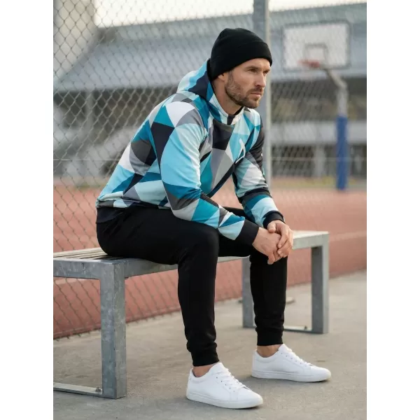  Moški premium pulover ALTISPORT VOJ/ALM007MI01 MODRA/SIVA 