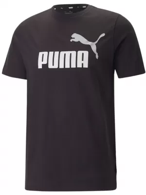 Moška majica s kratkimi rokavi PUMA ESS+ 2 COL LOGO TEE 586759-61 ČRNA