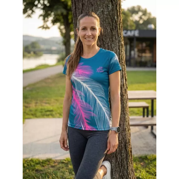  Ženska premium funkcionalna majica ALTISPORT VOJ/ALW001TR01 BENCIN/ROZA 