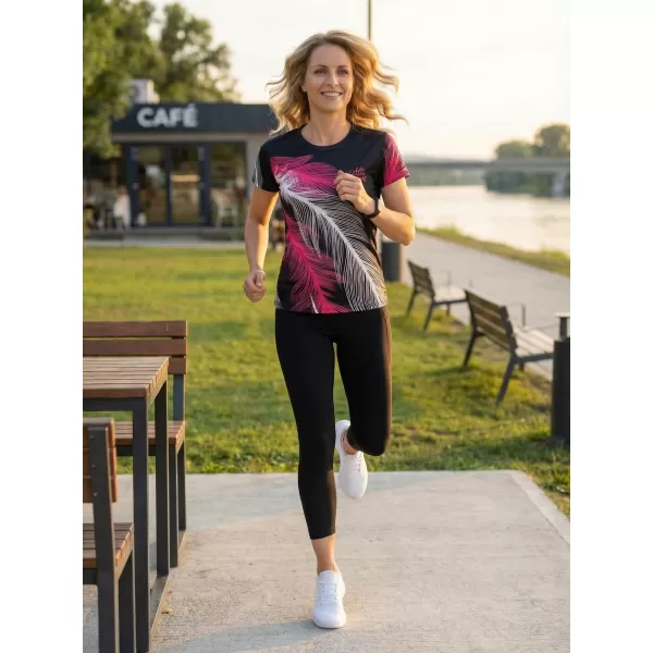  Ženska premium funkcionalna majica ALTISPORT VOJ/ALW001TR01 ČRNO ROZA 
