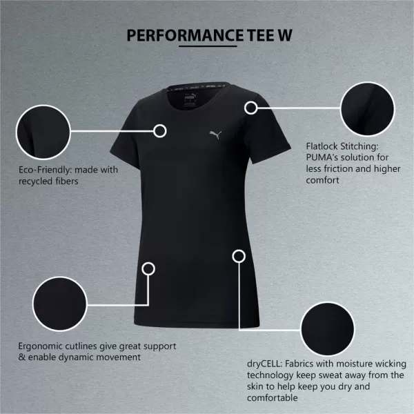  Ženska funkcionalna majica PUMA PERFORMANCE TEE W 520311-01 ČRNA 