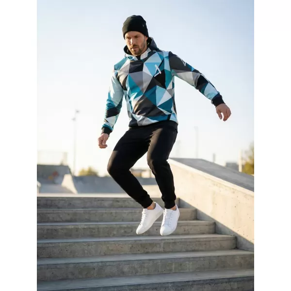  Moški premium pulover ALTISPORT VOJ/ALM007MI01 MODRA/SIVA 