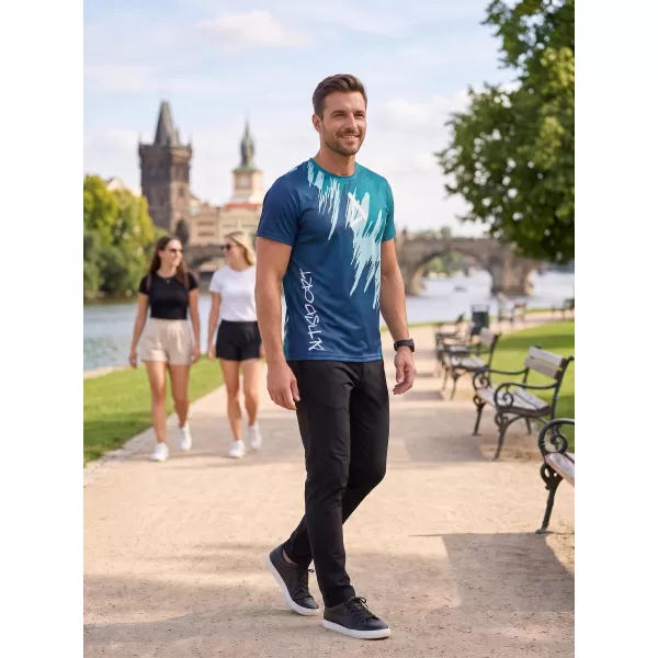  Moška premium funkcionalna majica s kratkimi rokavi ALTISPORT VOJ/ALM006TR01 KEROZIN/MODRA 