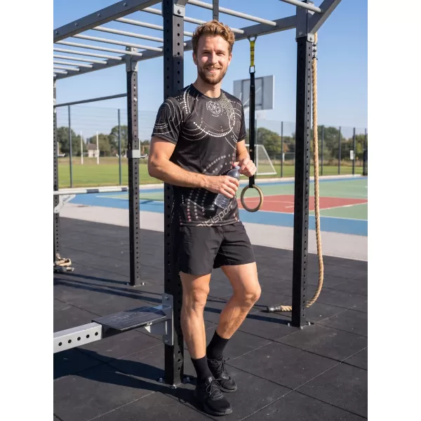  Premium moška majica s kratkimi rokavi ALTISPORT VOJ/ALM003TR01 ČRNO RJAVA 