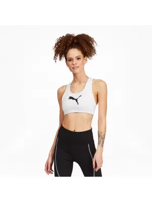 Ženski nedrček PUMA MID IMPACT 4KEEPS GRAPHIC BRA PM 520306-52 BELA