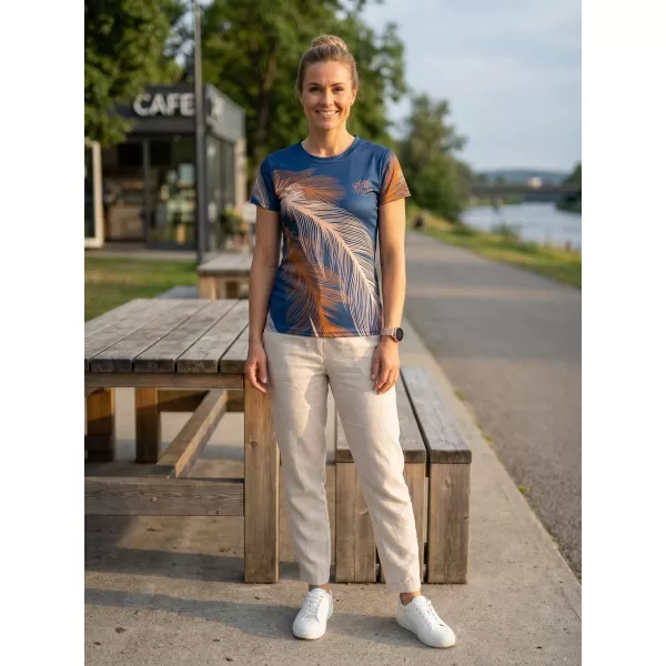  Ženska premium funkcionalna majica ALTISPORT VOJ/ALW001TR01 MORNARSKO/RJAVA 