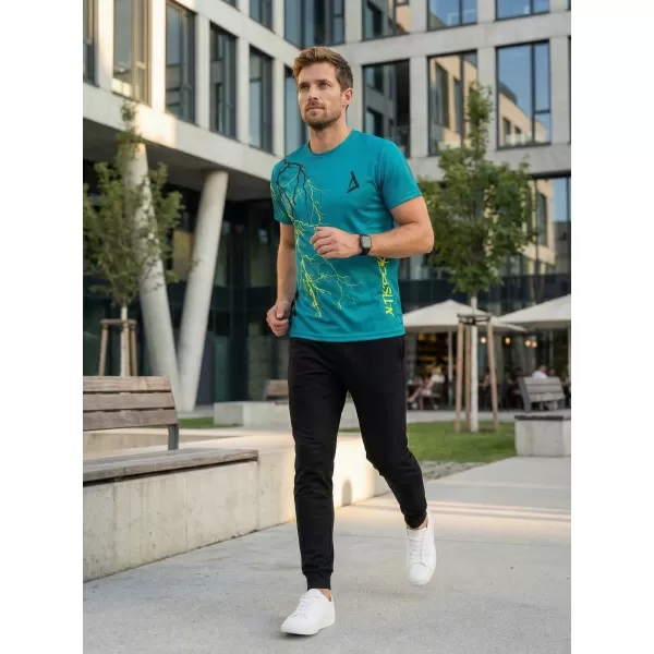  Premium moška majica s kratkimi rokavi ALTISPORT VOJ/ALM004TR01 KEROZIN/RUMENA 