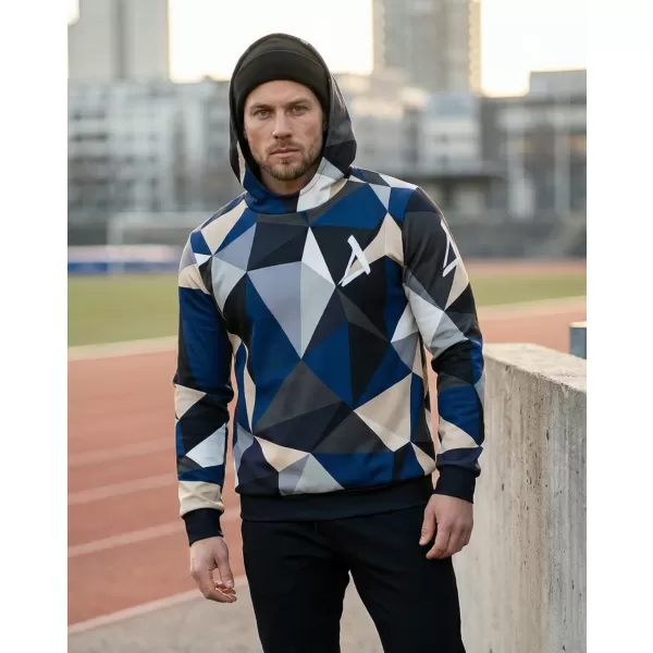  Moški premium pulover ALTISPORT VOJ/ALM007MI01 MORNARSKO MODRA/RJAVA 