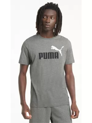 Moška majica s kratkimi rokavi PUMA ESS+ 2 COL LOGO TEE 586759-03 SIVA