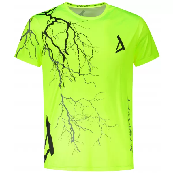  Premium moška majica s kratkimi rokavi ALTISPORT VOJ/ALM004TR01 NEON RUMENA 