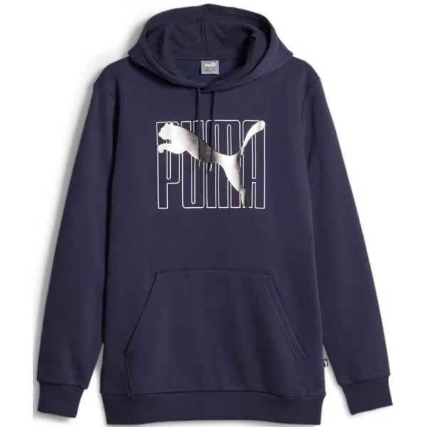  Moški pulover PUMA ESS+ LOGO LAB HOLIDAY HOODIE FL 675924-06 MODRA 