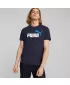 Moška majica s kratkimi rokavi PUMA ESS+ 2 COL LOGO TEE 586759-07 MODRA