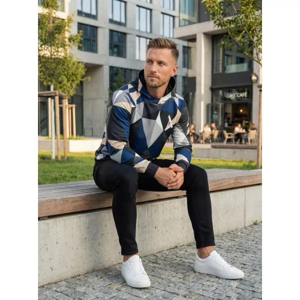  Moški premium pulover ALTISPORT VOJ/ALM007MI01 MORNARSKO MODRA/RJAVA 