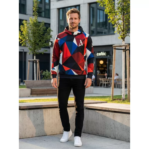  Moški premium pulover ALTISPORT VOJ/ALM007MI01 MORNARSKO MODRA/RDEČA 