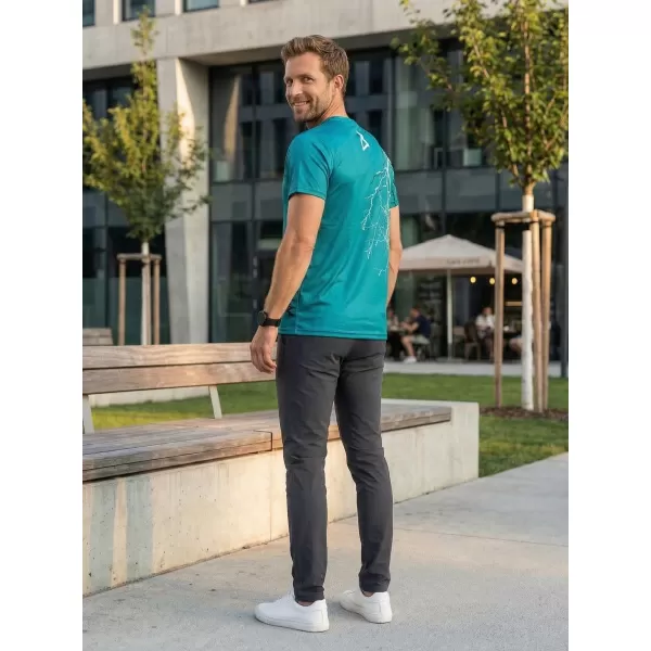  Premium moška majica s kratkimi rokavi ALTISPORT VOJ/ALM004TR01 KEROZIN/BELA 