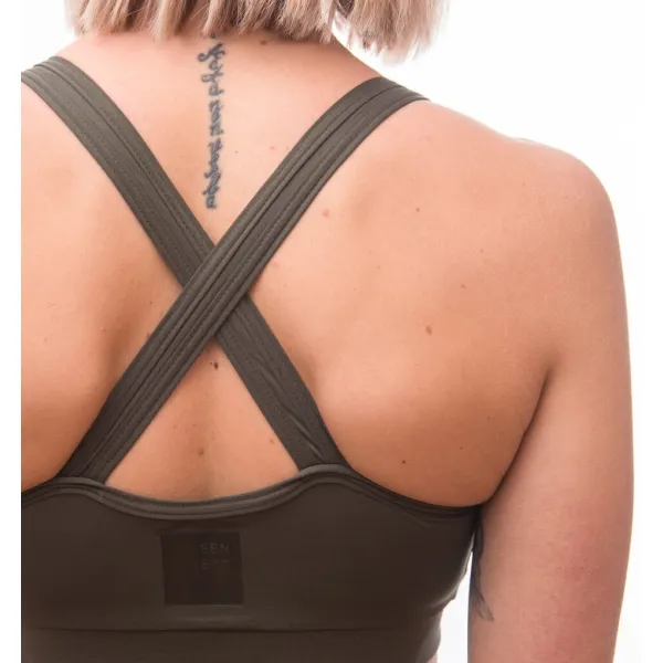  Ženski športni nedrček SENSOR INFINITY ECO OLIVE GREEN 