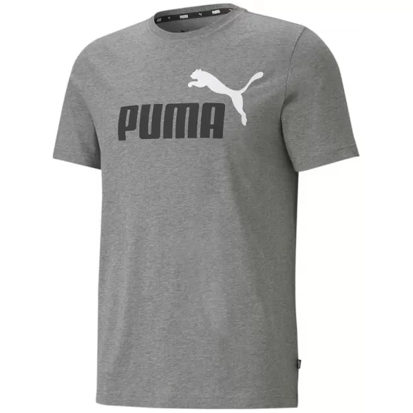  Moška majica s kratkimi rokavi PUMA ESS+ 2 COL LOGO TEE 586759-03 SIVA 