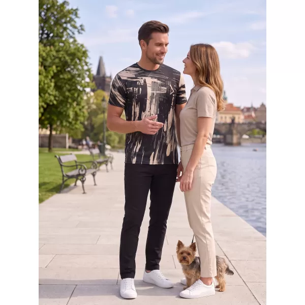  Moška premium funkcionalna majica s kratkimi rokavi ALTISPORT VOJ/ALM010TR01 ČRNO RJAVA 