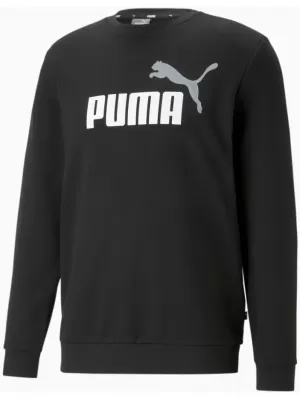 Moški pulover PUMA ESS+ 2 COL BIG LOGO CREW 586763-61 ČRNA
