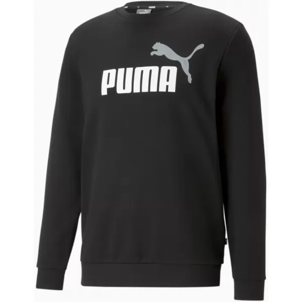  Moški pulover PUMA ESS+ 2 COL BIG LOGO CREW 586763-61 ČRNA 
