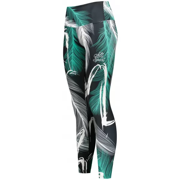  Ženske dolge premium pajkice ALTISPORT VOJ/ALW001LEG01 ČRNA/TURKIZNA 