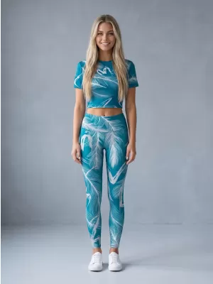 Ženske dolge premium pajkice ALTISPORT VOJ/ALW001LEG01 SMARAGDNO