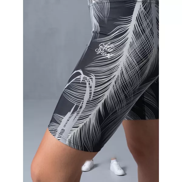  Ženske pajkice nad koleni premium ALTISPORT VOJ/ALW001LEG02 ČRNA/SIVA 