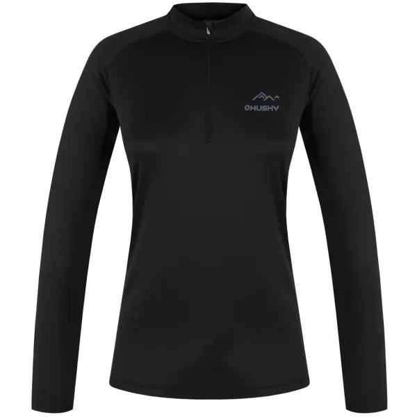  Ženska termo majica HUSKY TROMI ZIP L ČRNA 