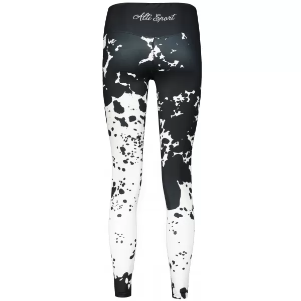  Ženske dolge premium pajkice ALTISPORT VOJ/ALW012LEG01 ČRNO/BELO 